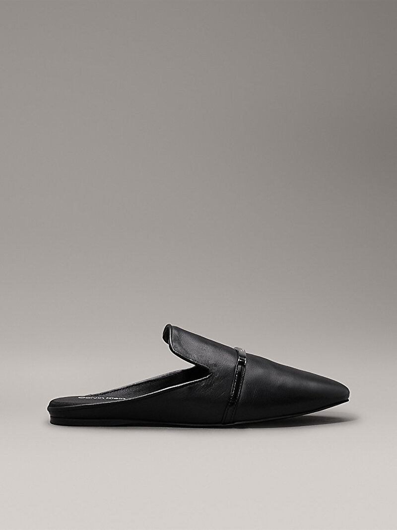Calvin Klein Siyah Renkli Kadın Loafer Mule Metal Ayakkabı