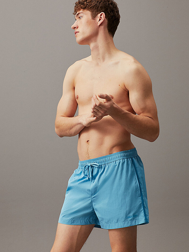 Calvin Klein Mavi Renkli Erkek Short Drawstring Deniz Şortu