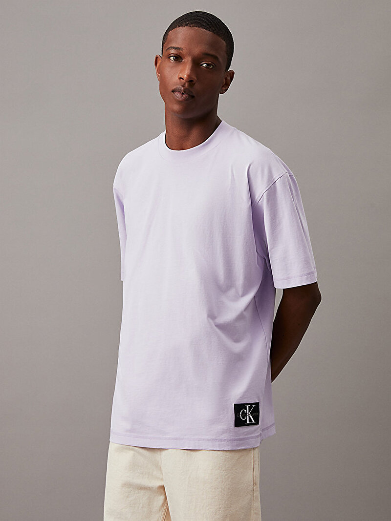 Calvin Klein Mor Renkli Erkek Badge Relaxed T-Shirt