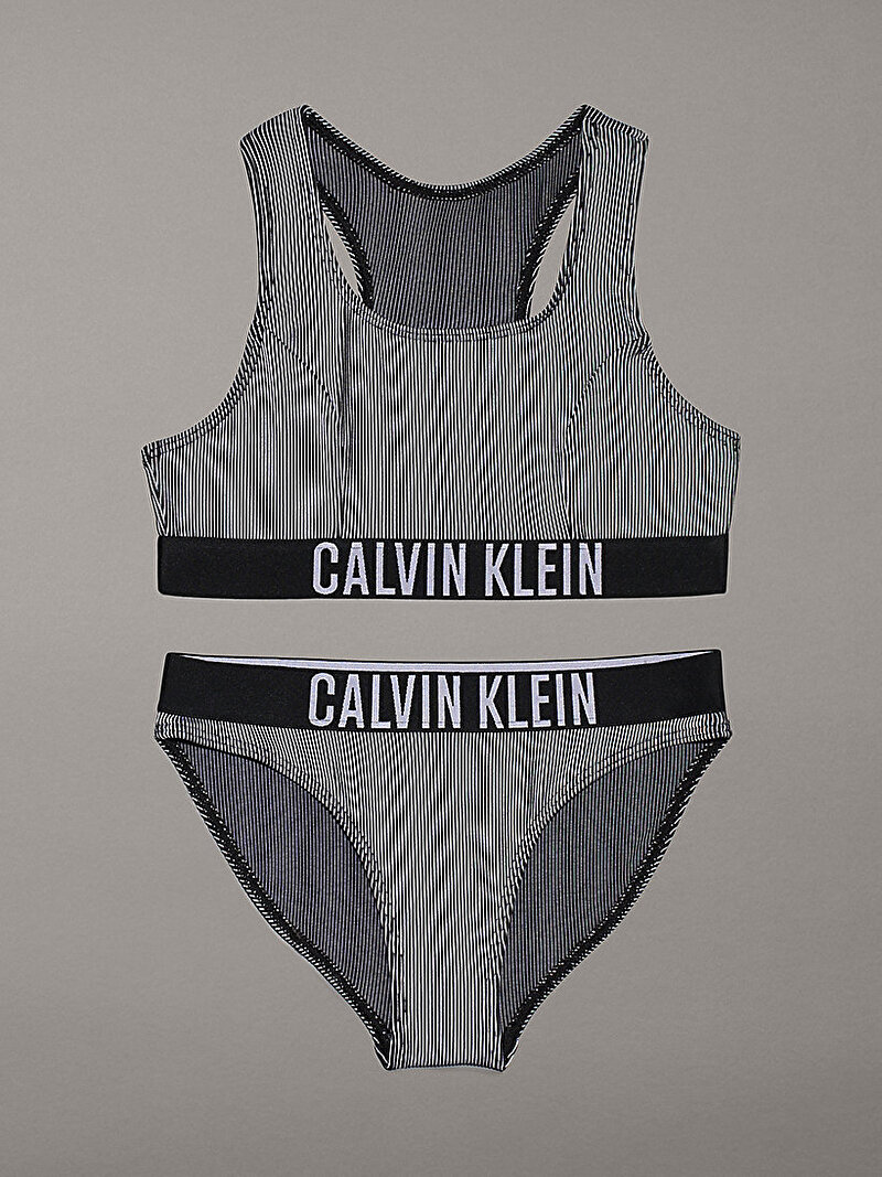 Calvin Klein Siyah Renkli Kız Çocuk Bralet Bikini Seti
