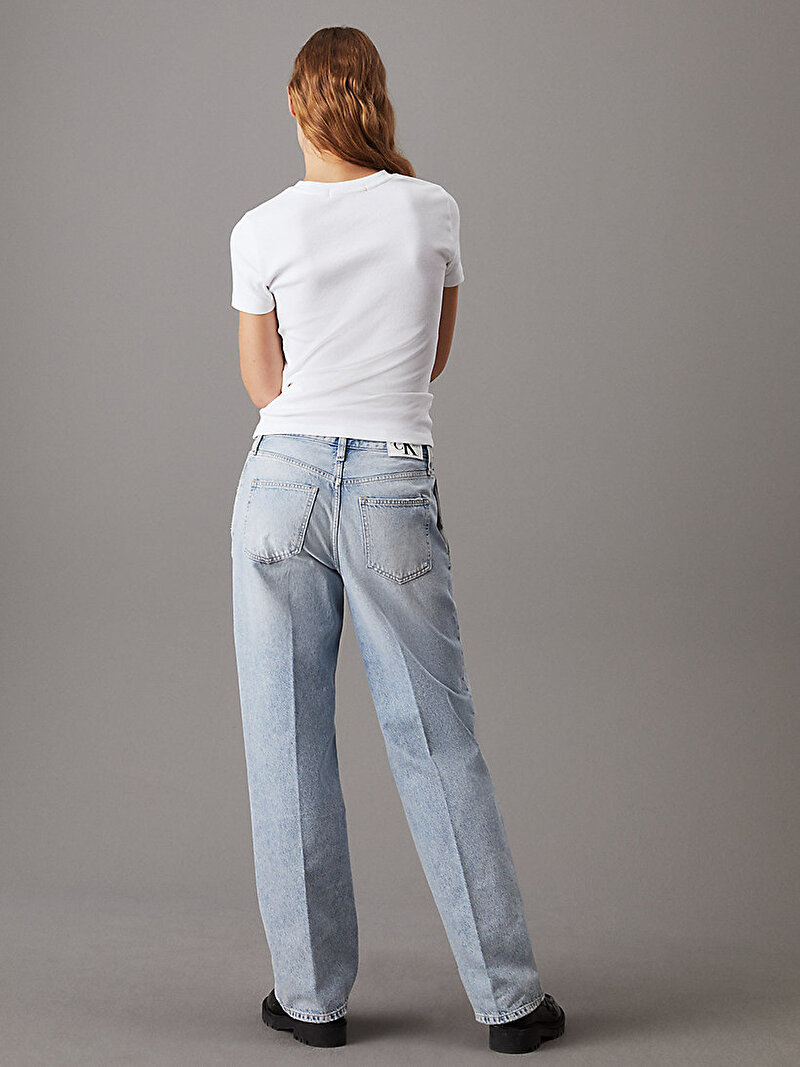Calvin Klein Mavi Renkli Kadın 90'S Straight Jean Pantolon