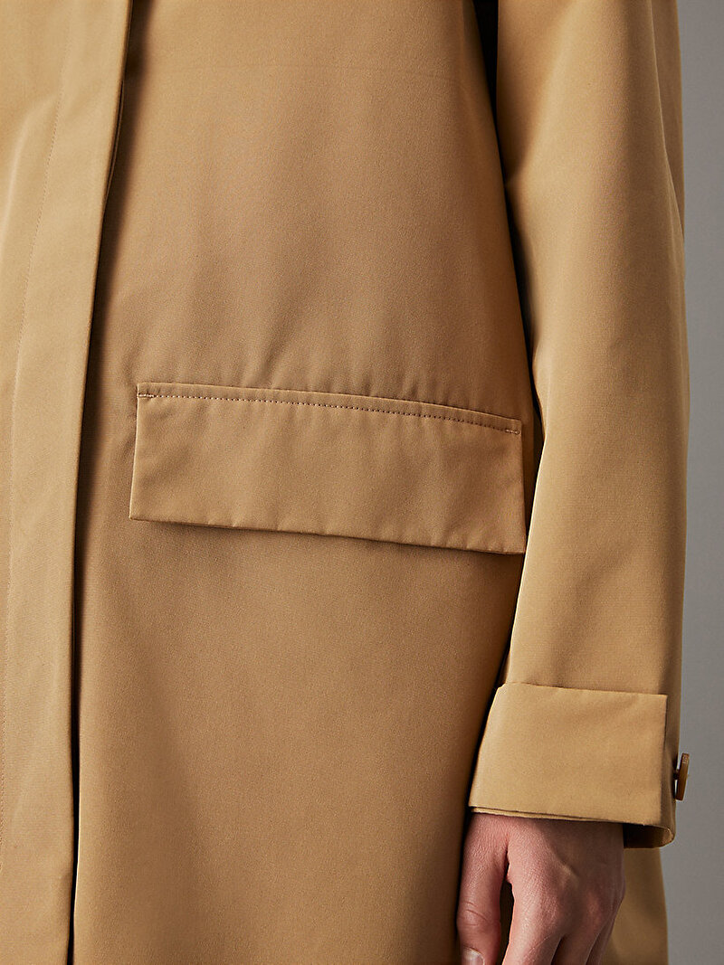 Calvin Klein Kahverengi Renkli Kadın Bonded Kaban