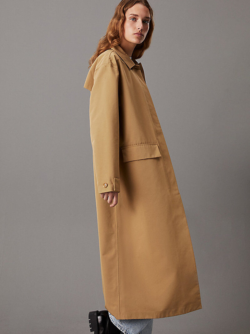 Calvin Klein Kahverengi Renkli Kadın Bonded Kaban