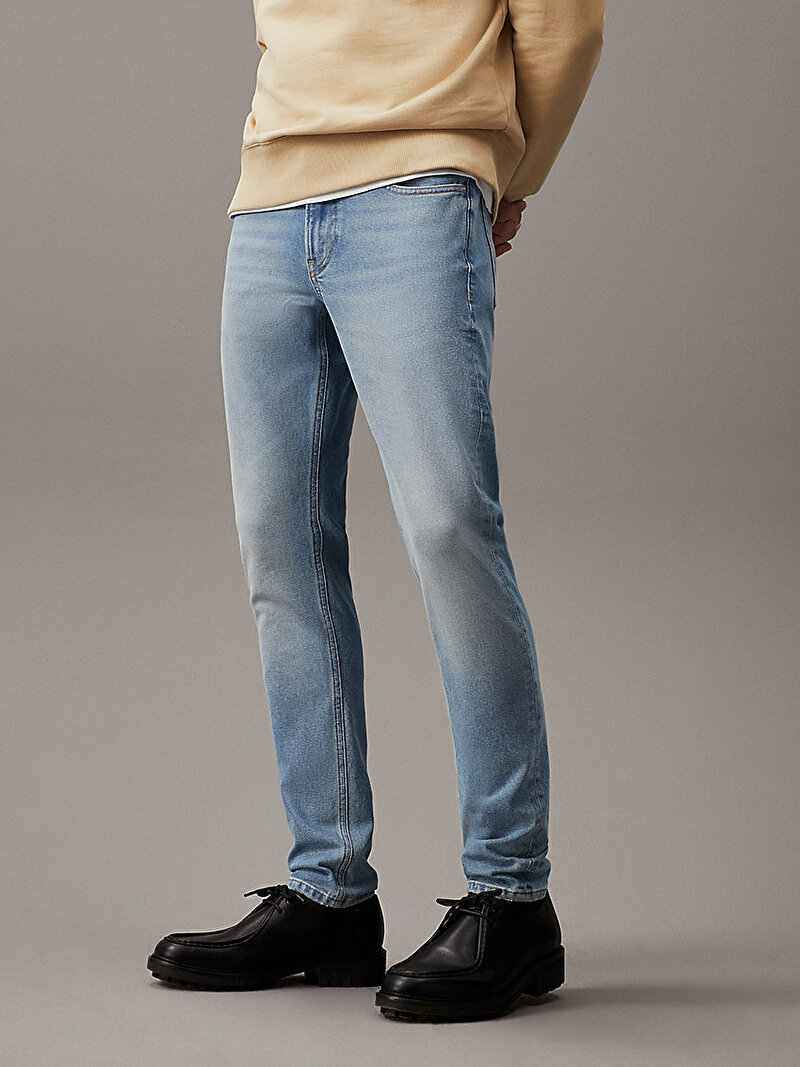 Calvin Klein Mavi Renkli Erkek Slim Tapered Jean Pantolon