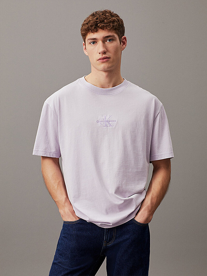 Erkek Washed Monologo T-Shirt