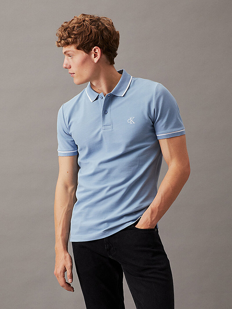 Erkek Tipping Slim Polo T-Shirt