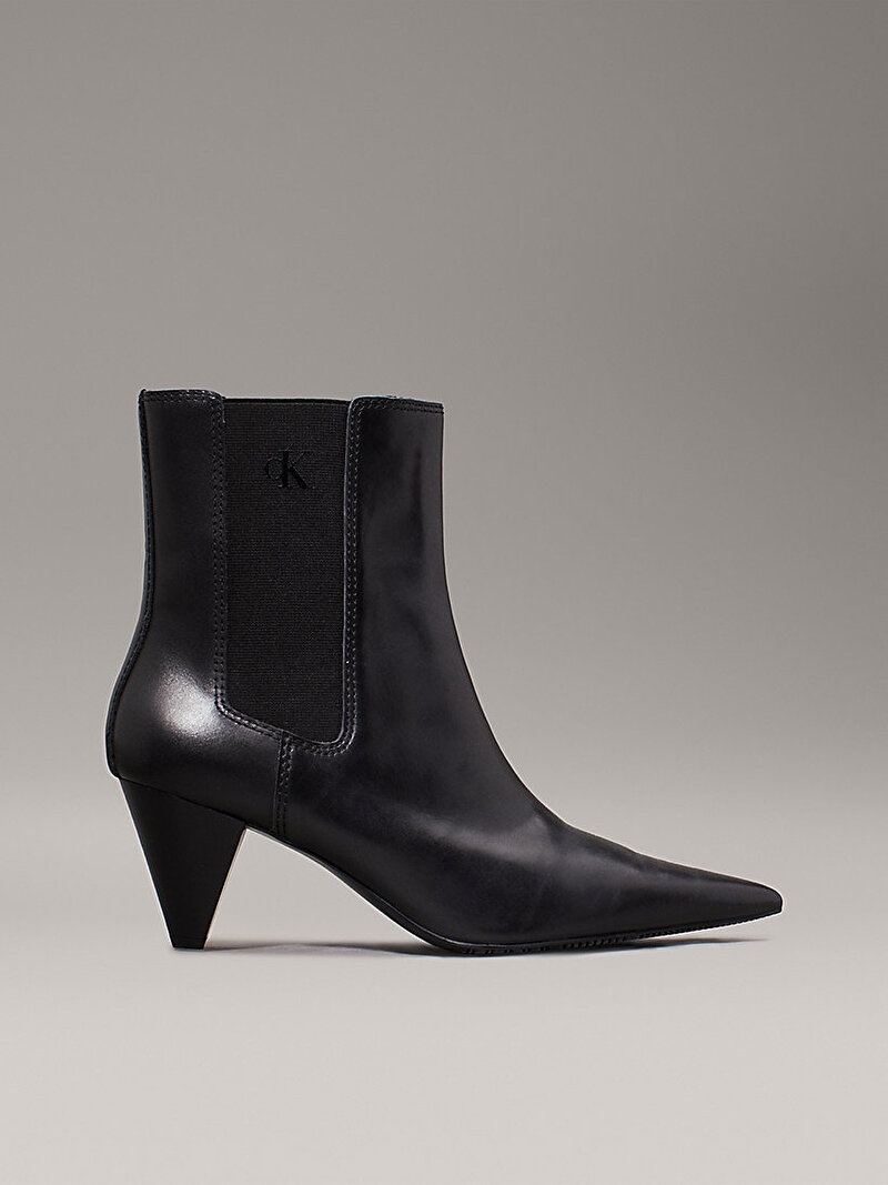 Calvin Klein Siyah Renkli Kadın 55 Mm Cone Heel Bot