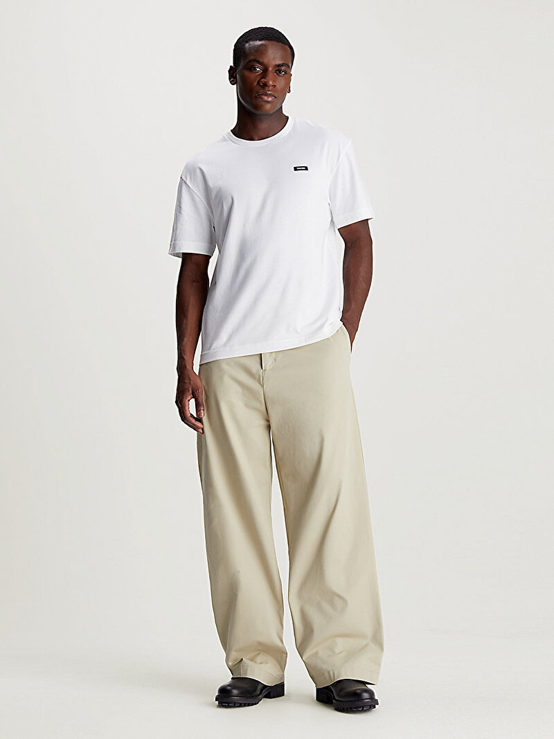 Calvin Klein Beyaz Renkli Erkek Cotton Comfort Fit T-Shirt