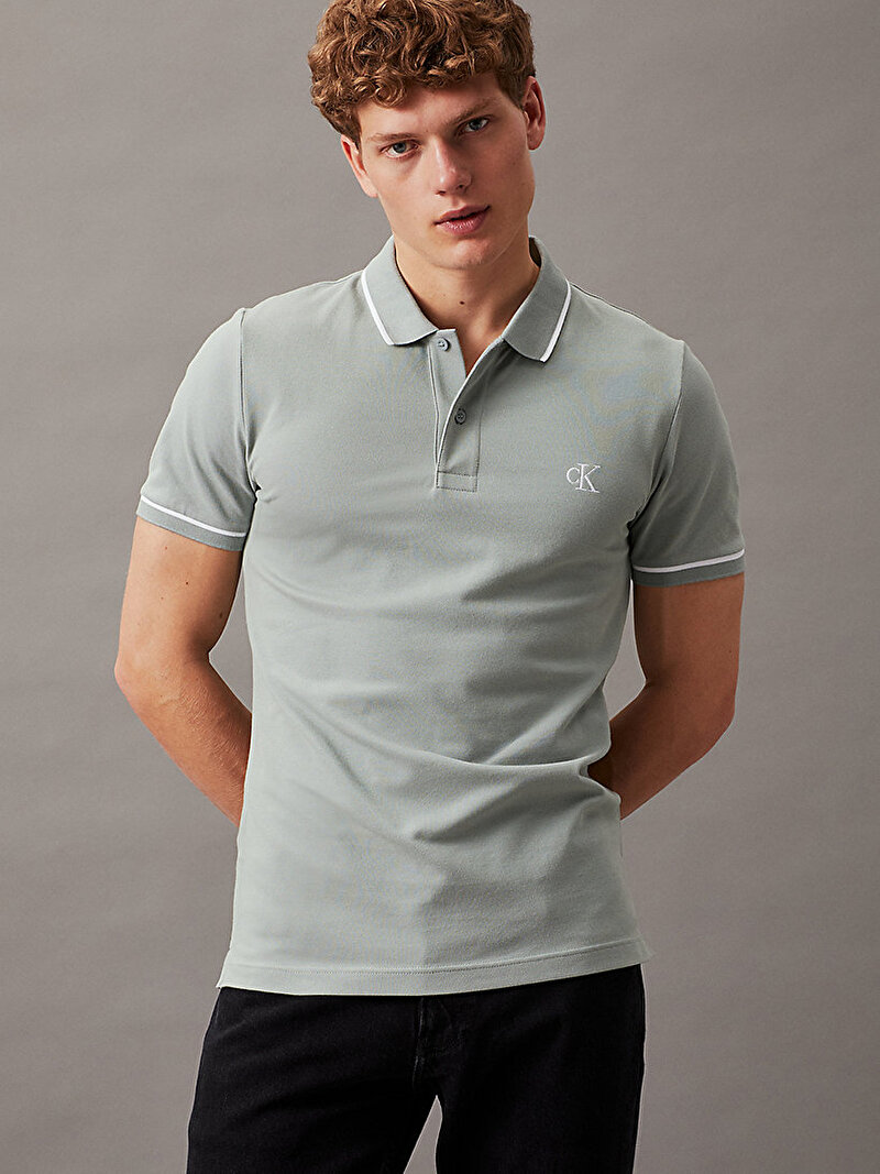 Erkek Tipping Slim Polo T-Shirt