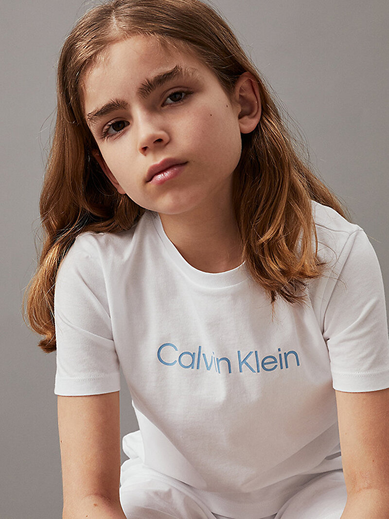 Calvin Klein Beyaz Renkli Erkek Çocuk Knit Şort Set