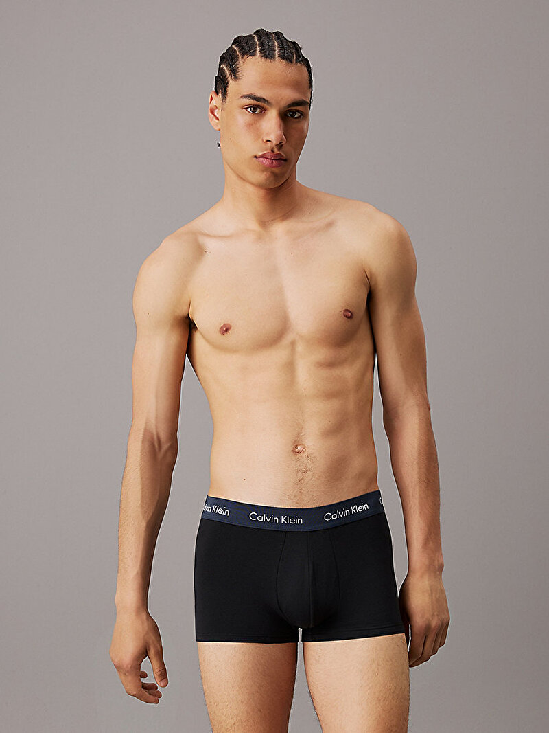 Calvin Klein Siyah Renkli Erkek 3'Lü Low Rise Trunk Boxer