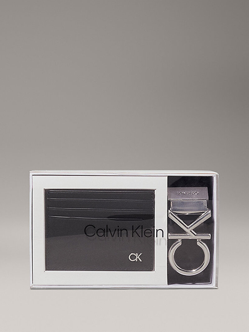 Calvin Klein Siyah Renkli Erkek Kartlık Kemer Hediye Set