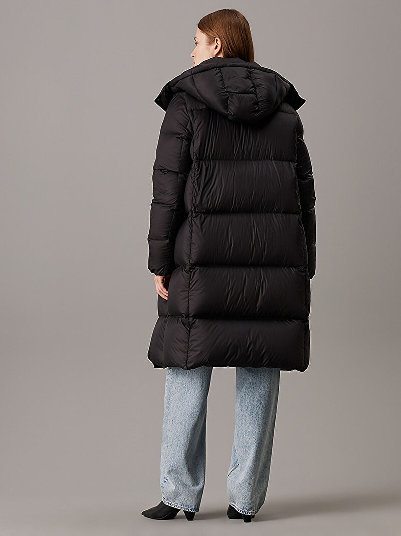 Calvin Klein Siyah Renkli Kadın Down Long Puffer Ceket