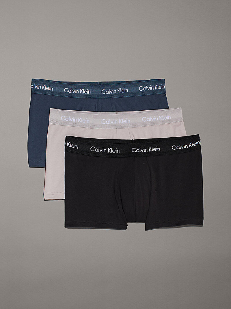 Calvin Klein Çok renkli Renkli Erkek 3'Lü Low Rise Trunk Boxer