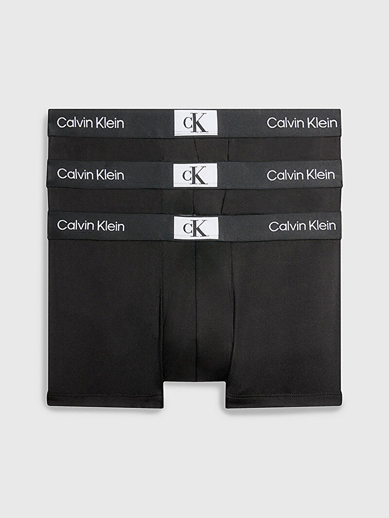 Calvin Klein Siyah Renkli Erkek 3'Lü Low Rise Trunk Boxer