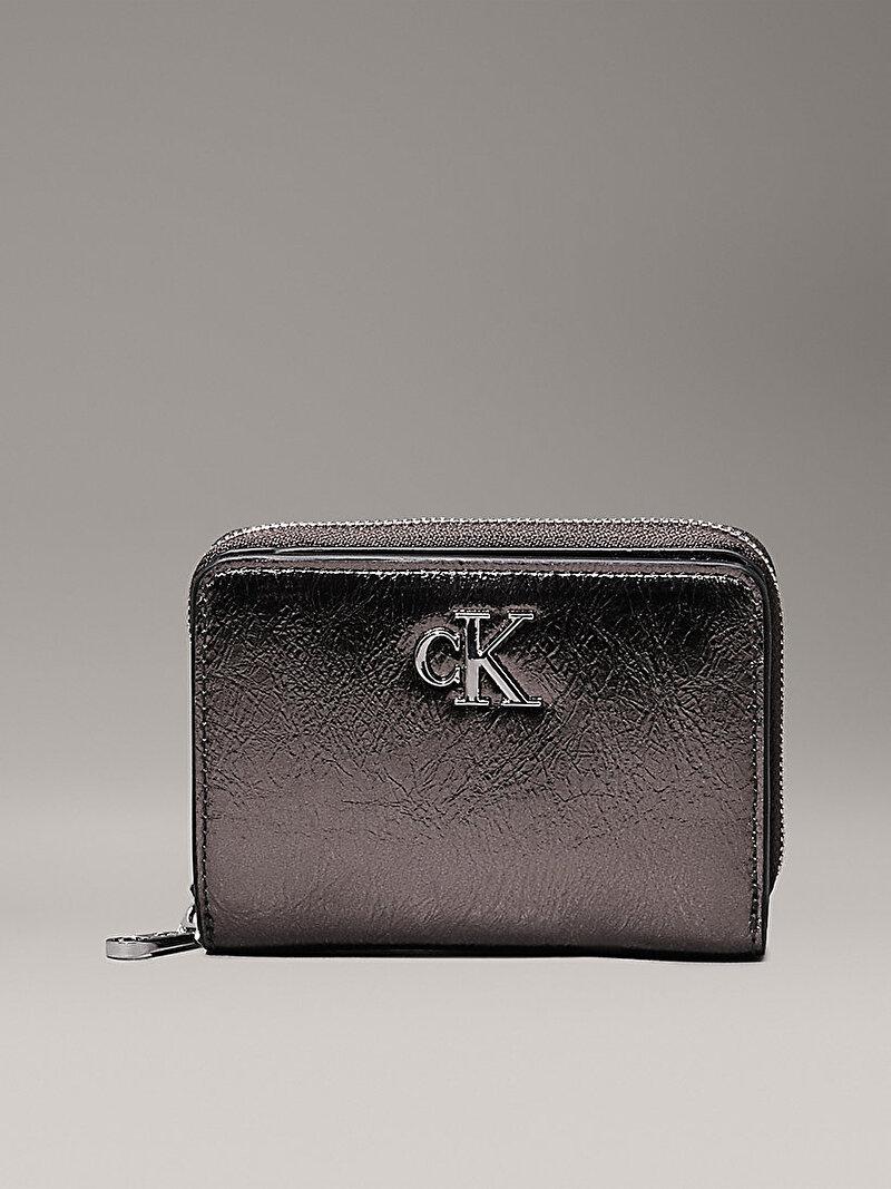 Calvin Klein Gümüş Renkli Kadın Minimal Monogram Cüzdan