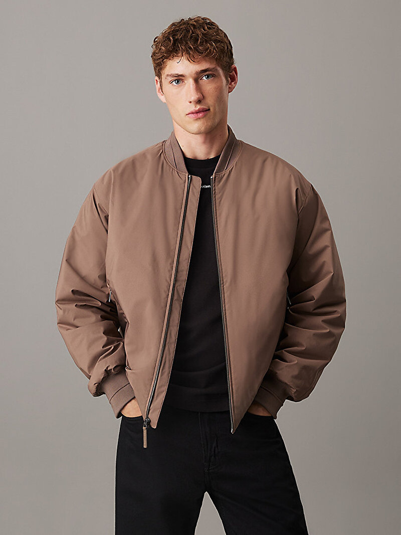 Calvin Klein Kahverengi Renkli Erkek Sport Hero Bomber Ceket