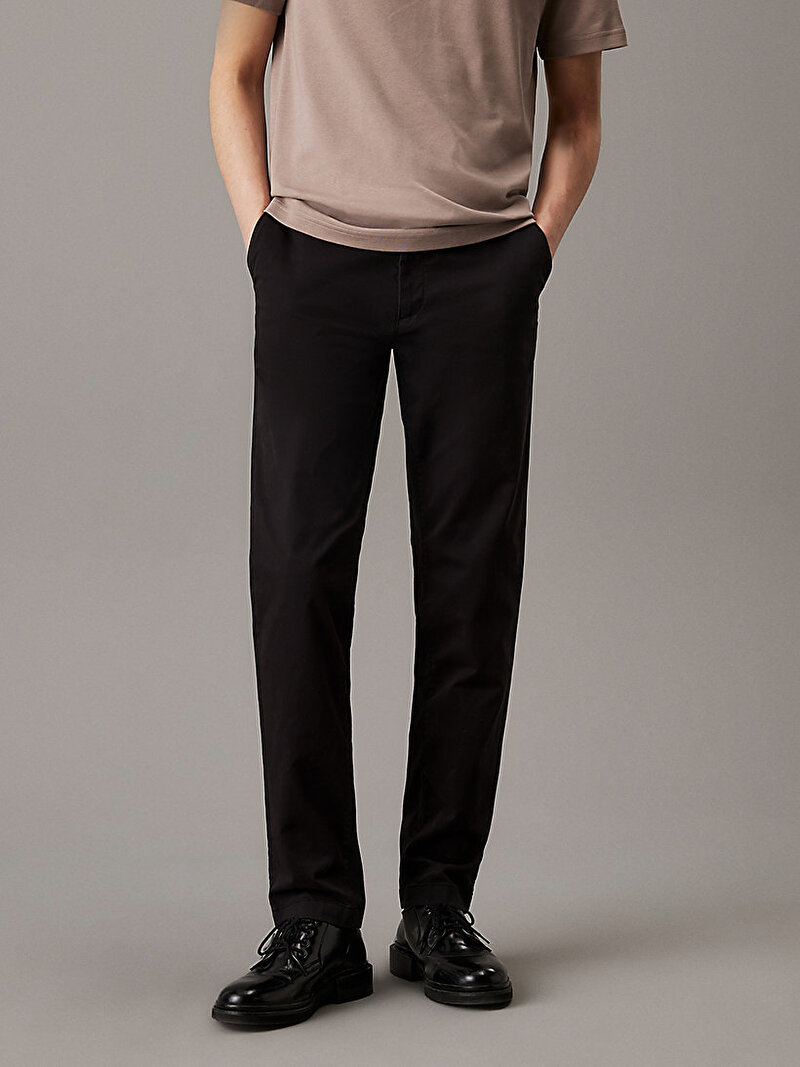 Erkek Modern Twill Slim Pantolon