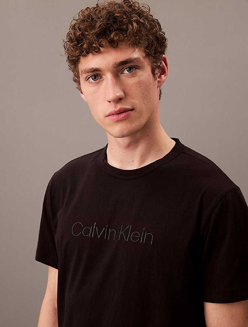 Calvin Klein Siyah Renkli Erkek Crew Neck T-Shirt