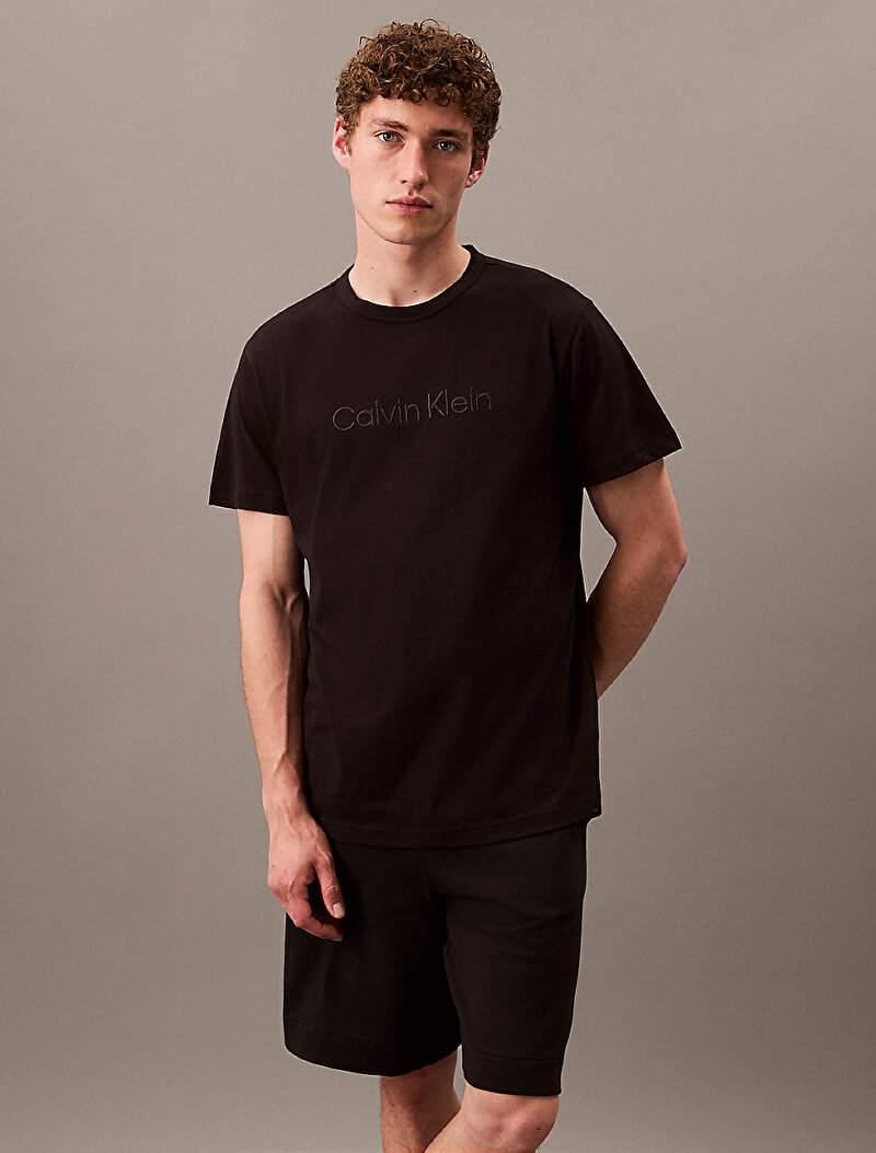 Calvin Klein Siyah Renkli Erkek Crew Neck T-Shirt