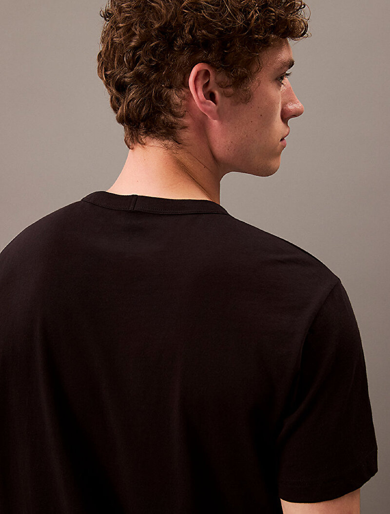 Calvin Klein Siyah Renkli Erkek Crew Neck T-Shirt