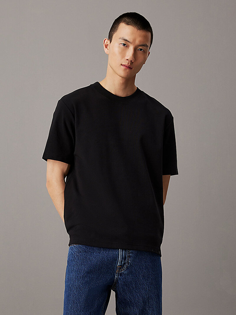 Calvin Klein Siyah Renkli Erkek Interlock T-Shirt