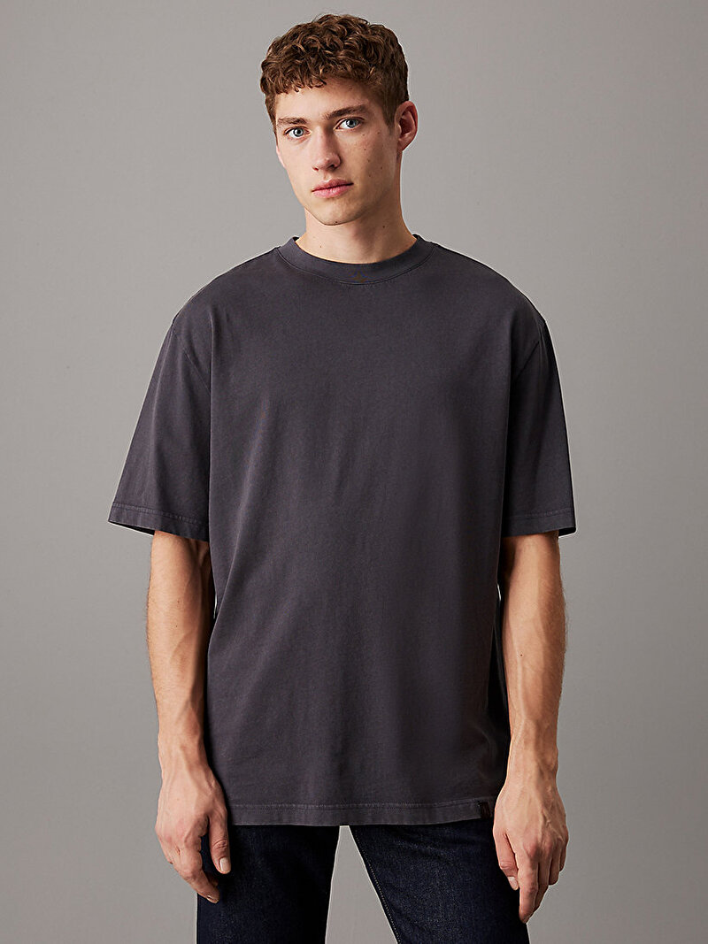 Calvin Klein Gri Renkli Erkek Washed Heavy T-shirt