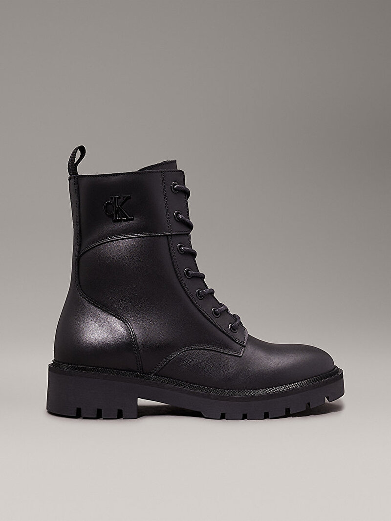 Calvin Klein Siyah Renkli Kadın Combat Mid Zip Bot