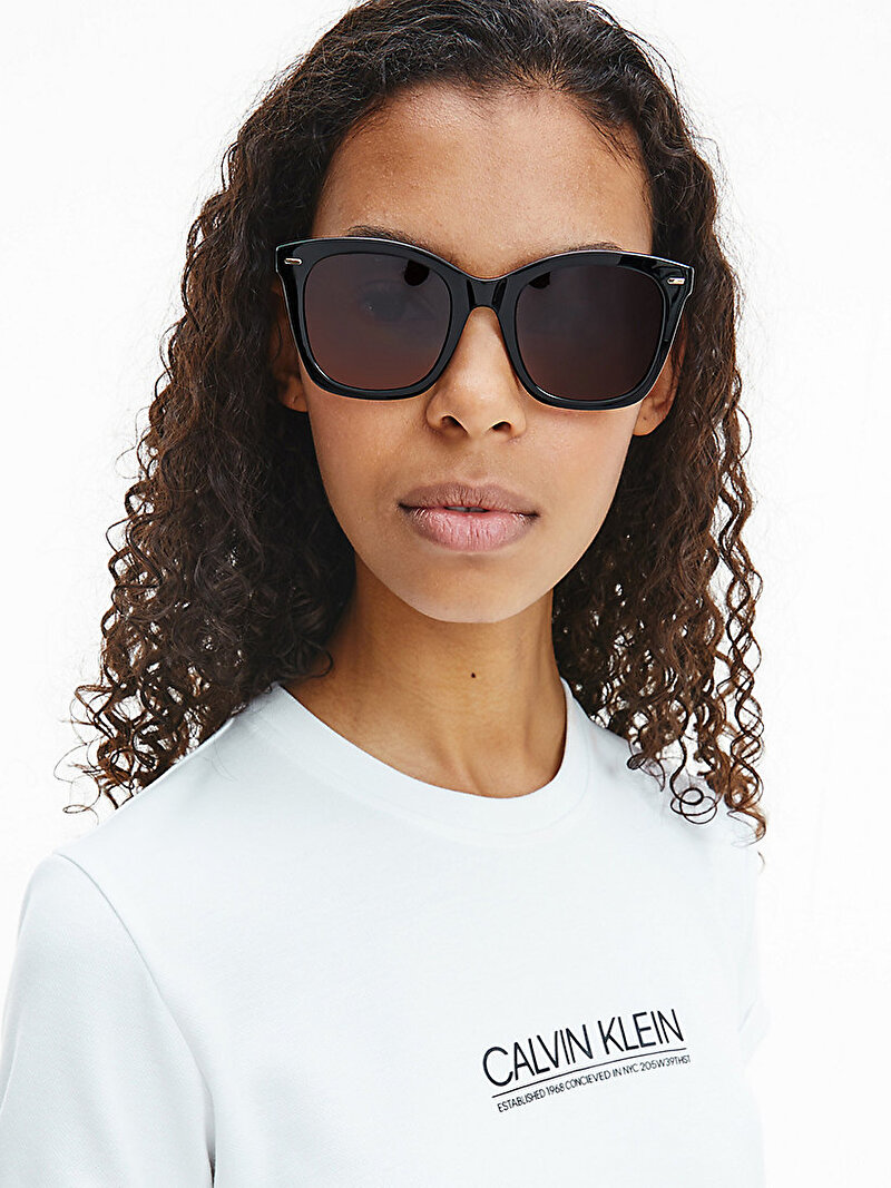 Calvin Klein Siyah Renkli Kadın Square Güneş Gözlüğü