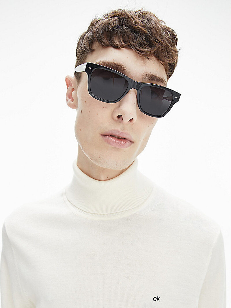Calvin Klein Siyah Renkli Erkek Modified Güneş Gözlüğü
