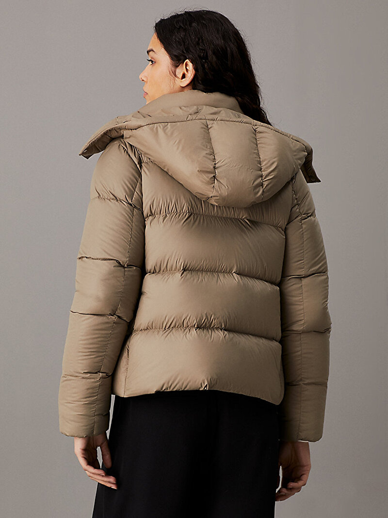 Calvin Klein Bej Renkli Kadın Down Short Puffer Mont