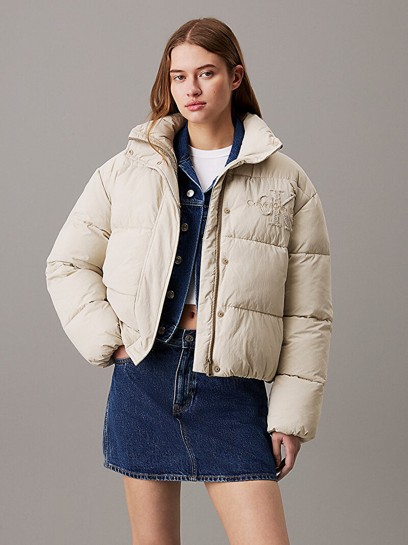 Kadın Chenille Monologo Puffer Mont