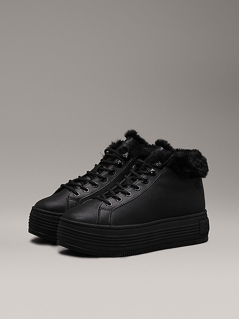 Calvin Klein Siyah Renkli Kadın Bold Platform Low Lace Up Sneaker