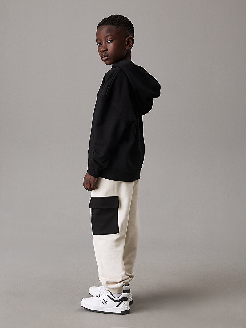 Calvin Klein Bej Renkli Erkek Çocuk Color Block Cargo Eşofman Altı