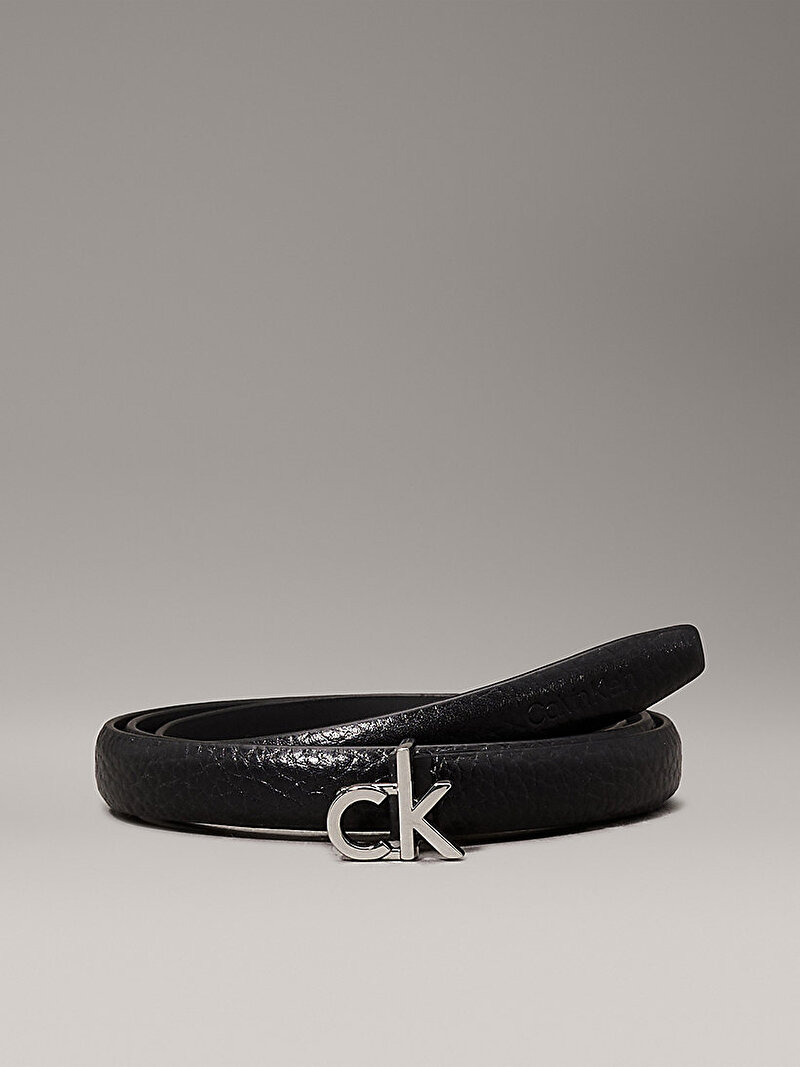 Calvin Klein Siyah Renkli Kadın CK Thin 1.5cm Kemer