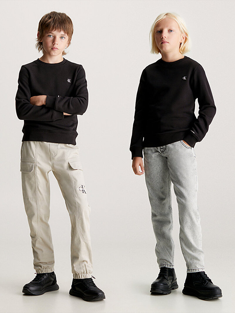 Unisex Çocuk Mono Mini badge Reg Sweatshirt