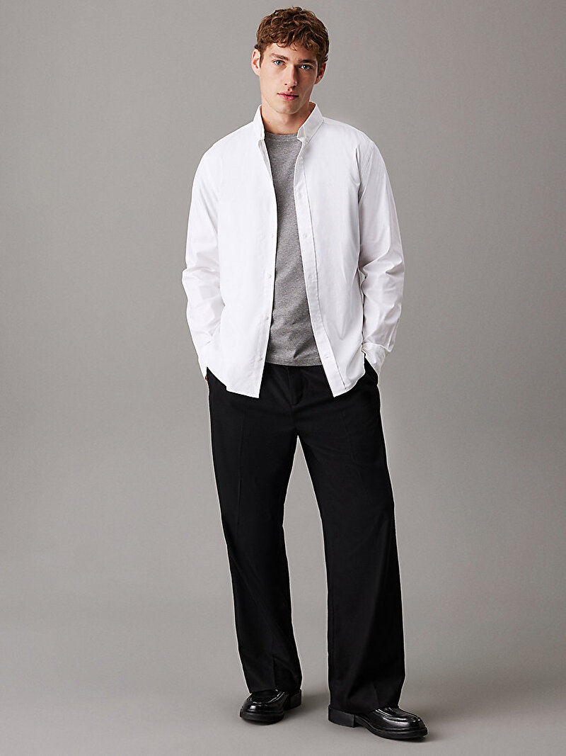 Calvin Klein Gri Renkli Erkek Stretch Slim Fit T-shirt