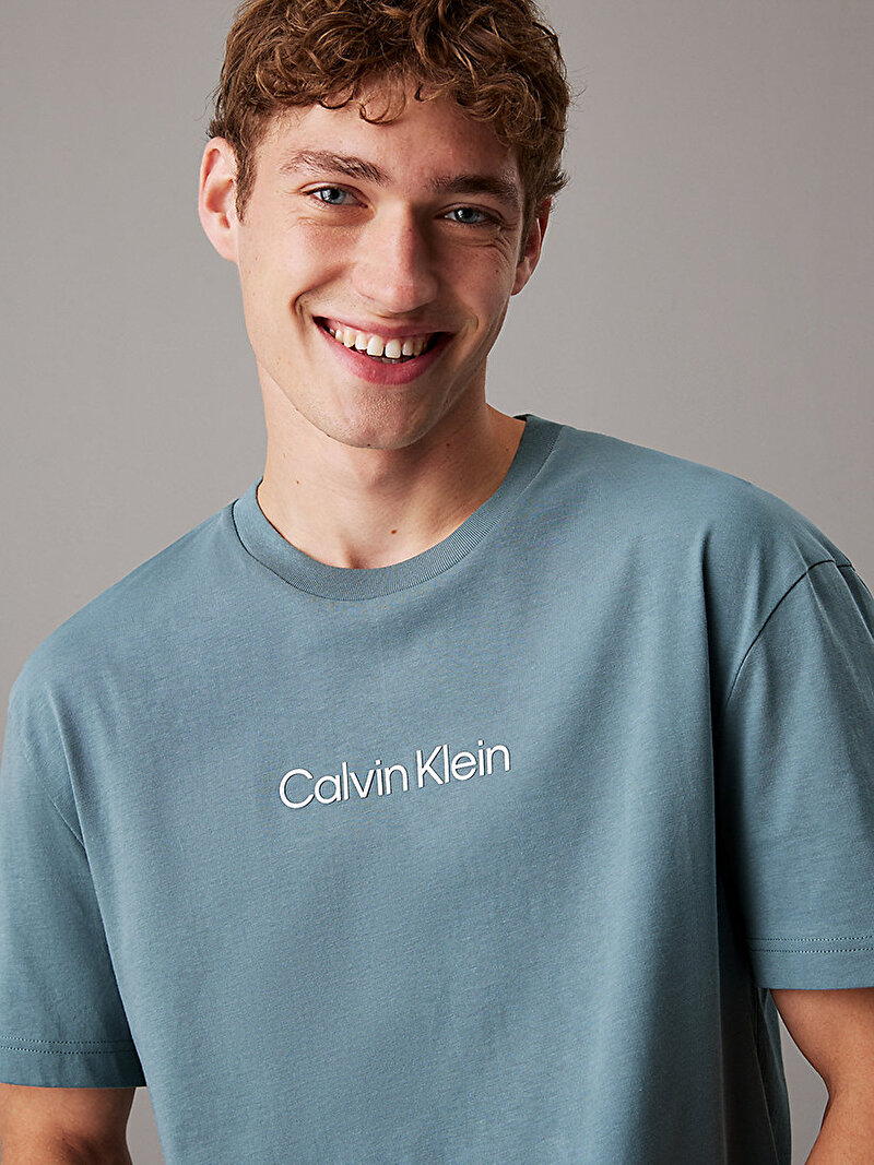 Calvin Klein Mavi Renkli Erkek Hero Logo Comfort T-shirt