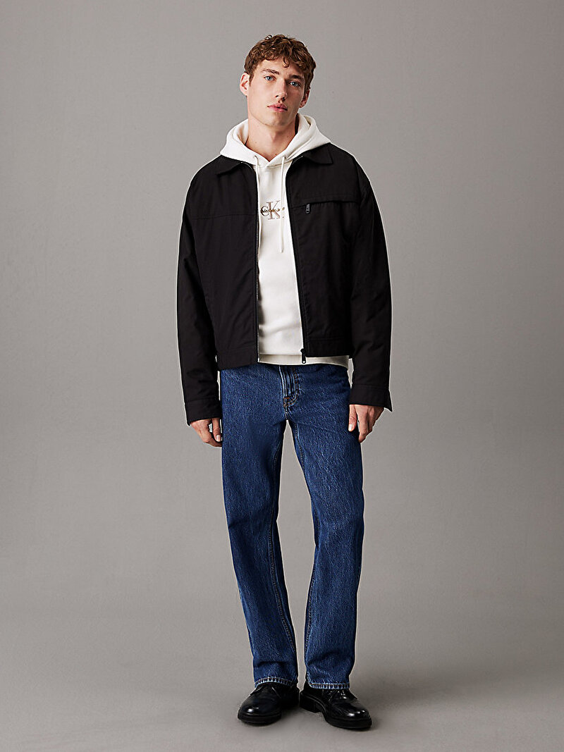 Calvin Klein Beyaz Renkli Erkek Monologo Hoodie