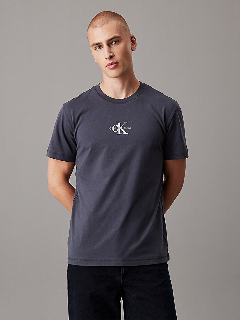 Calvin Klein Lacivert Renkli Erkek Monologo T-shirt