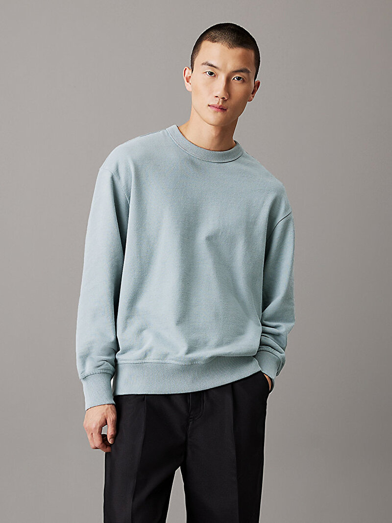 Erkek Textured Crepe Jersey Sweatshirt