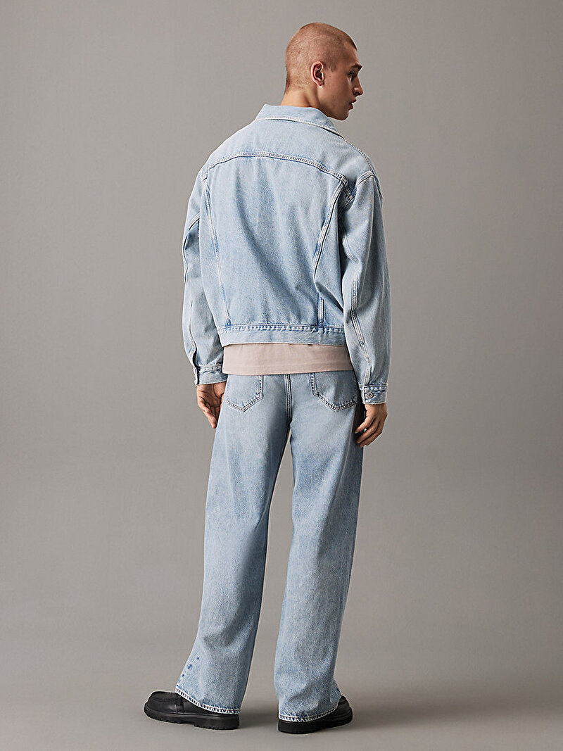 Calvin Klein Mavi Renkli Erkek Relaxed Denim Ceket