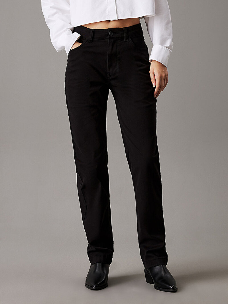 Calvin Klein Siyah Renkli Kadın Stretch High Rise Pantolon