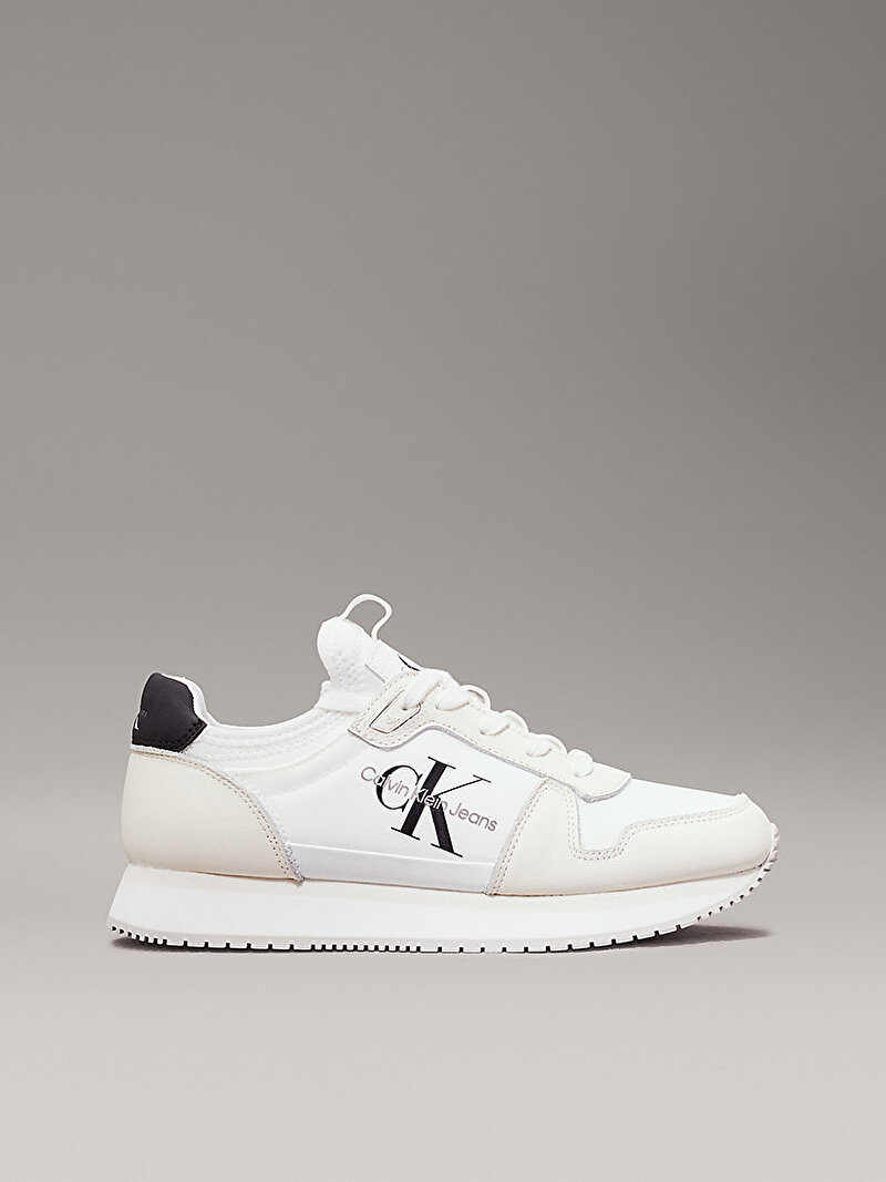 Calvin Klein Beyaz Renkli Kadın Runner Sock Laceup Sneaker