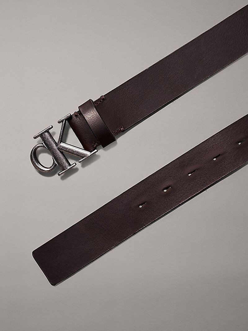Calvin Klein Çok renkli Renkli Erkek Monogram Plaque BuCKle Kemer