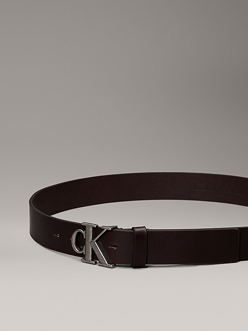 Calvin Klein Çok renkli Renkli Erkek Monogram Plaque BuCKle Kemer