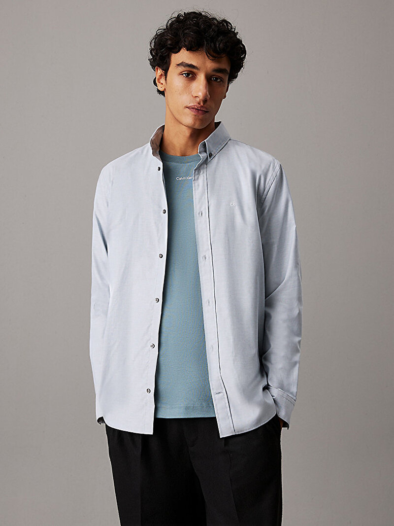 Calvin Klein Mavi Renkli Erkek Oxford Regular Gömlek