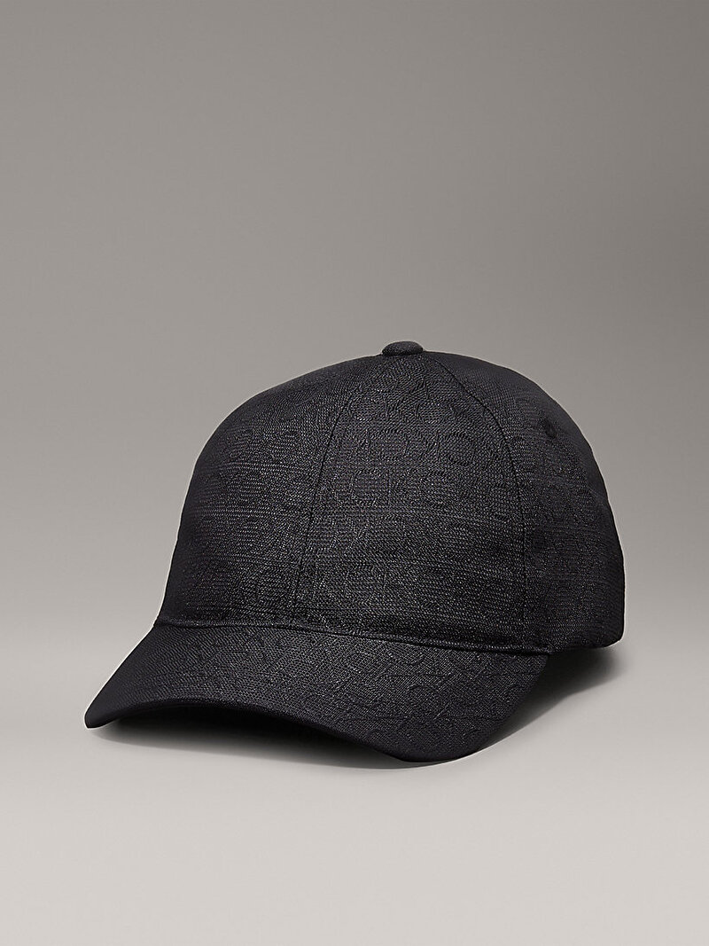 Calvin Klein Siyah Renkli Kadın Monogram Jacquard Şapka