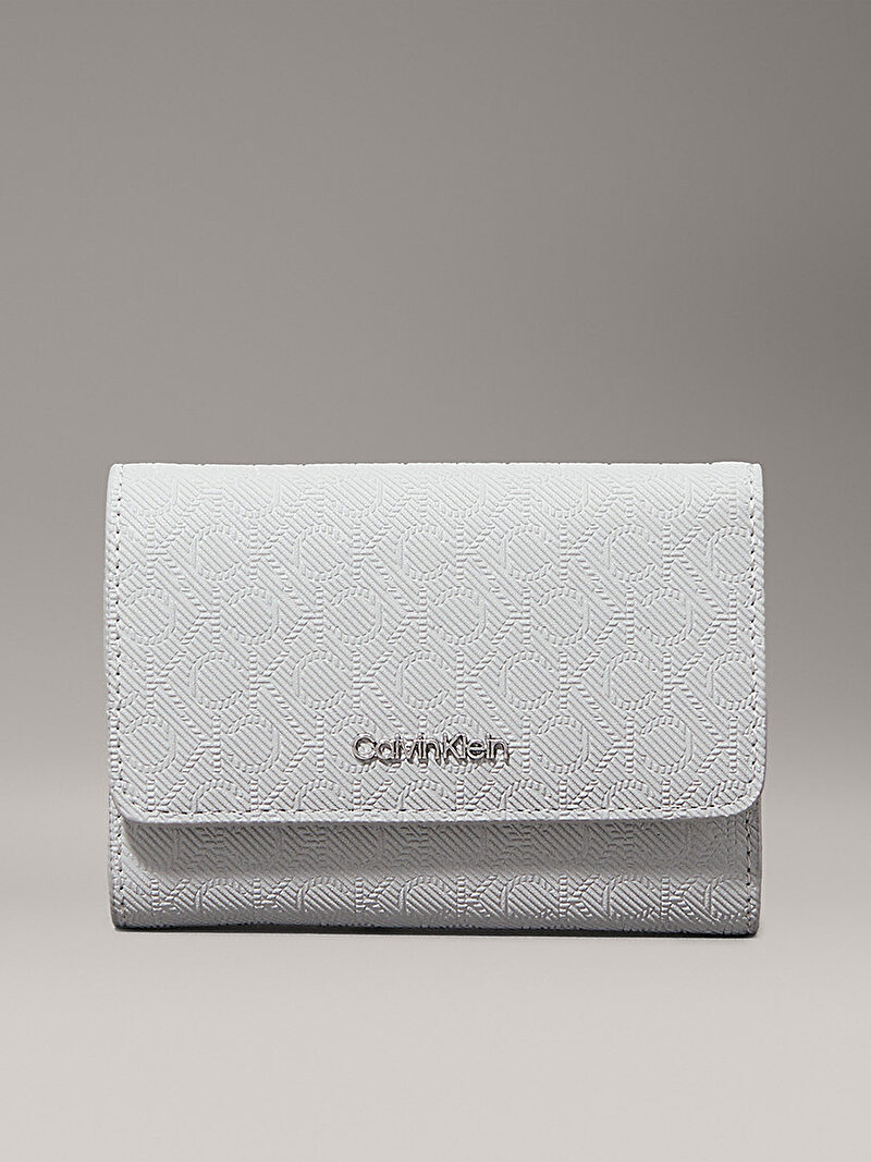 Calvin Klein Gri Renkli Kadın CK Must Small Trifold Cüzdan