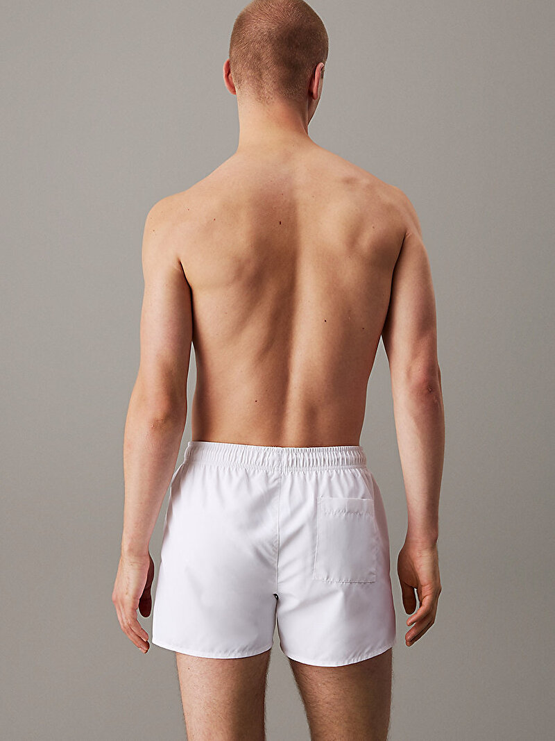 Calvin Klein Beyaz Renkli Erkek Short Drawstring Deniz Şortu
